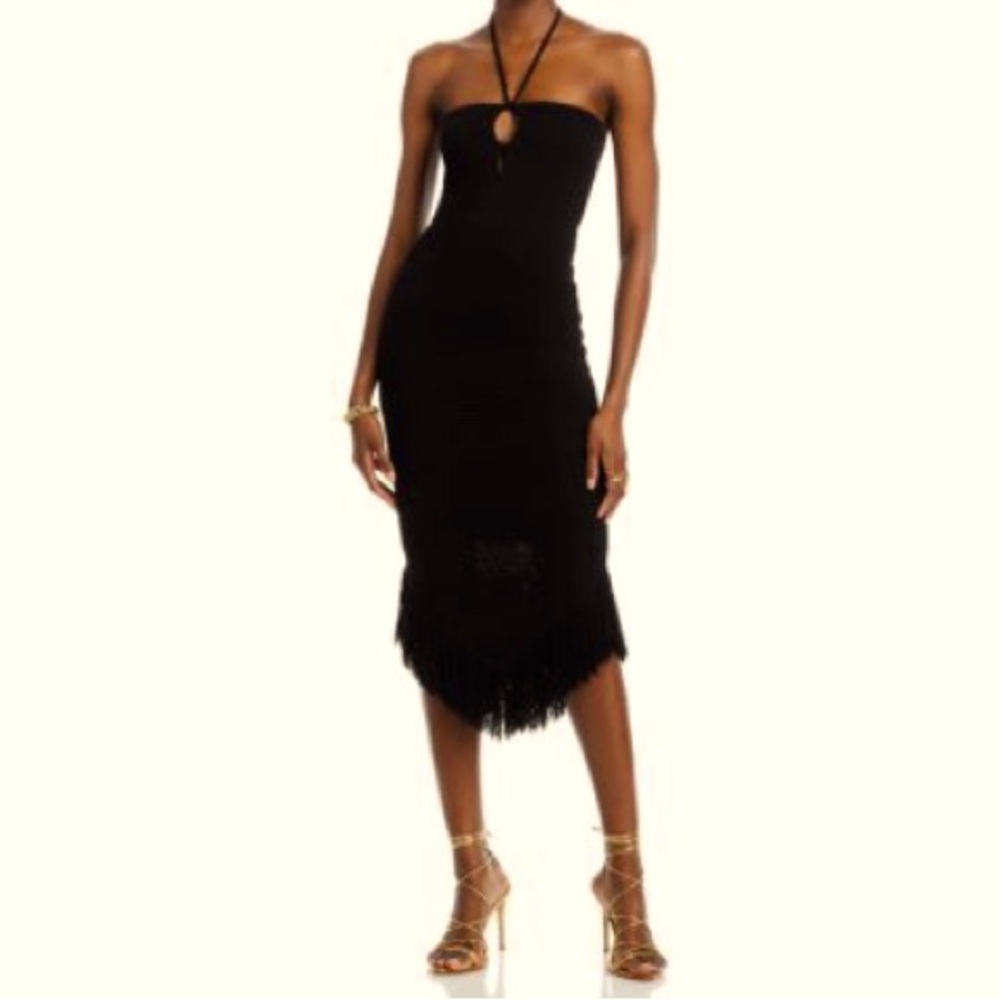 Crochet Fringe Midi Dress